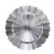 SILVER 6 Plastic 13" Sunray Round CHARGER PLATES Scalloped Rim